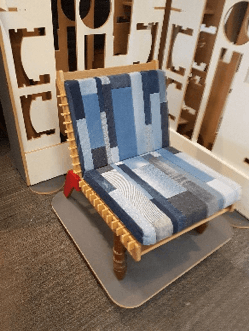 chaise en matériaux recyclés