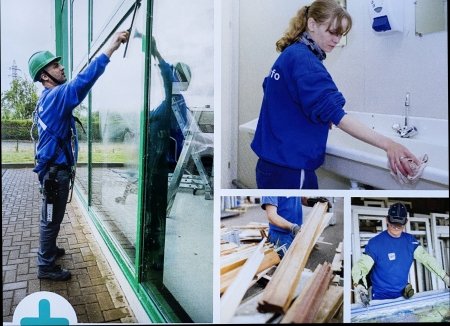agents de propreté travaillant